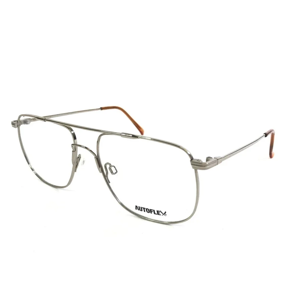 Autoflex by Flexon Eyeglasses Frames 10 NATURAL Silver Wire Rim 55-16-140